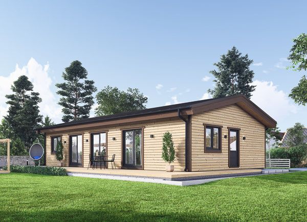 Casa in legno abitabile JULIA RV (Coibentata PLUS, 44 mm + rivestimento), 95 m² avp.ui.product_images.thumbnail 1