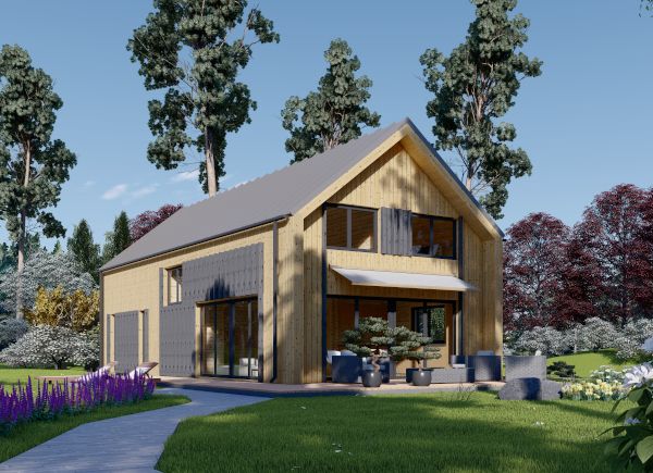 Casa in legno INGRID (44 mm + rivestimento), 135 m² avp.ui.product_images.thumbnail 1