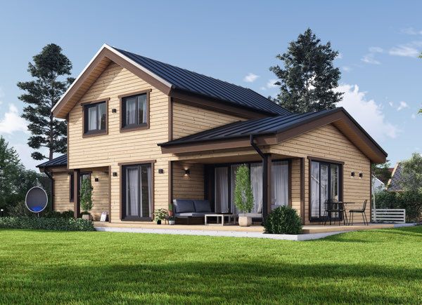 Casa in legno abitabile HOLLAND RV (Coibentata PLUS, 44 mm + rivestimento), 116 m² avp.ui.product_images.thumbnail 1
