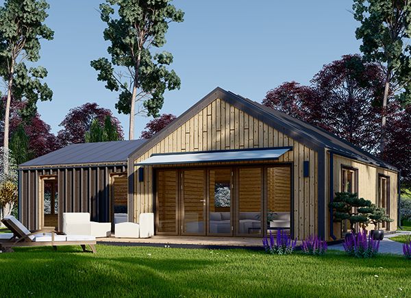 Casa in legno VALERI (44 mm + rivestimento), 80 m² avp.ui.product_images.thumbnail 1