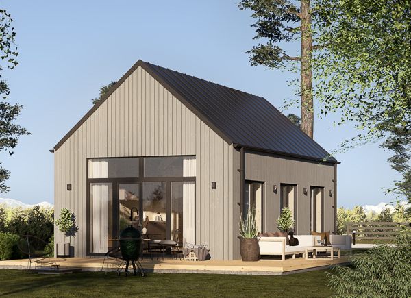 Casa in legno abitabile MILANA RV (Coibentata PLUS, 44 mm + rivestimento), 41 m² avp.ui.product_images.thumbnail 1