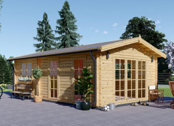 Casa in legno abitabile MAX (Coibentata PLUS, 44+44 mm), 4.2x7.5 m, 32 m² avp.ui.product_images.thumbnail 1