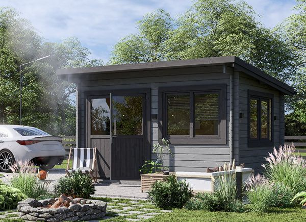 Casetta in legno da giardino a tetto piatto LILLE (34 mm), 4x3 m, 12 m² avp.ui.product_images.thumbnail 1