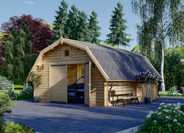 Garage in legno BARN (44 mm), 5x6 m, 30 m² avp.ui.product_images.thumbnail 1