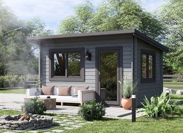 Casetta in legno da giardino a tetto piatto DREUX (34 mm), 4x3 m, 12 m² avp.ui.product_images.thumbnail 1