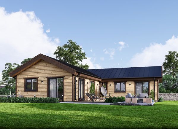 Casa in legno abitabile PAULA RV (Coibentata PLUS, 44 mm + rivestimento), 118 m² avp.ui.product_images.thumbnail 1