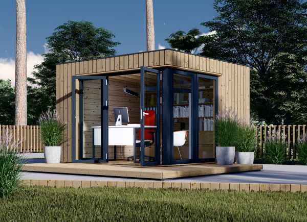 Ufficio in legno da giardino PREMIUM (Coibentata PLUS, 34 mm + rivestimento), 3x3 m, 9 m² avp.ui.product_images.thumbnail 1