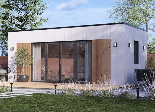 Ufficio in legno da giardino PREMIUM (34 mm + rivestimento), 5.95x3 m, 16 m² avp.ui.product_images.thumbnail 1