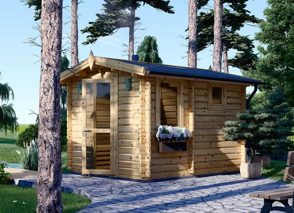 Sauna da esterno ELDA (44 mm), 2,5x3,2 m, 8 m² avp.ui.product_images.thumbnail 1