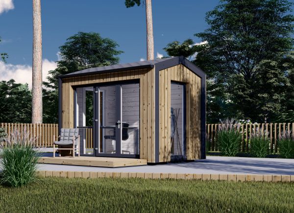 Ufficio in legno da giardino EMMY (34 mm + rivestimento), 3x2 m, 6 m² avp.ui.product_images.thumbnail 1