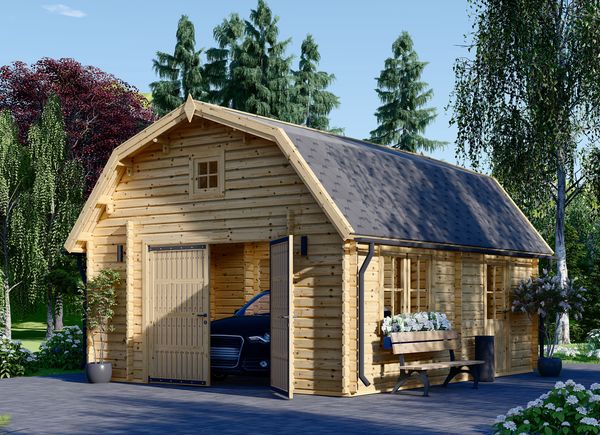 Garage in legno MISSISSIPPI (44 mm), 5x6 m, 30 m² avp.ui.product_images.thumbnail 1