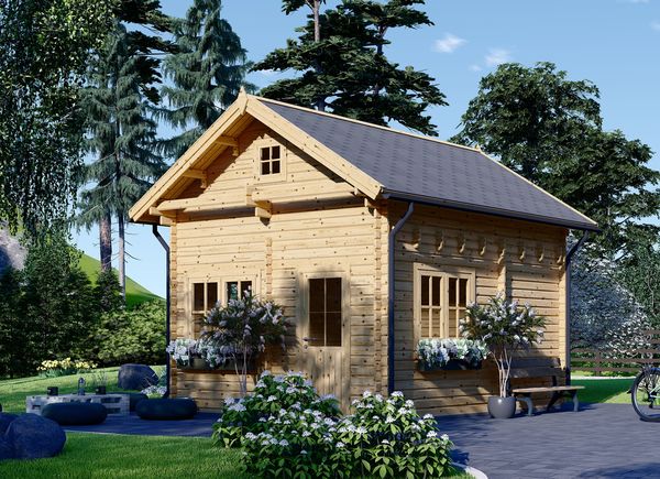 Casetta in legno con mezzanine AVIGNON (58 mm), 20 m² + 16 m² avp.ui.product_images.thumbnail 1