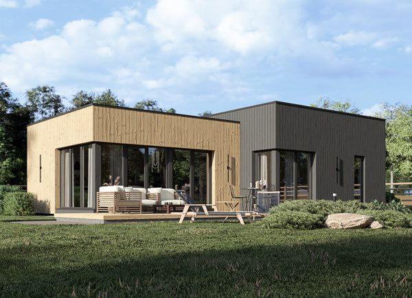 Casa in legno abitabile MALLY RV (Coibentata PLUS, 44 mm + rivestimento), 70 m² avp.ui.product_images.thumbnail 1