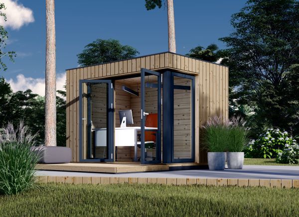 Ufficio in legno da giardino PREMIUM (Coibentata PLUS, 34 mm + rivestimento), 3x2 m, 6 m² avp.ui.product_images.thumbnail 1