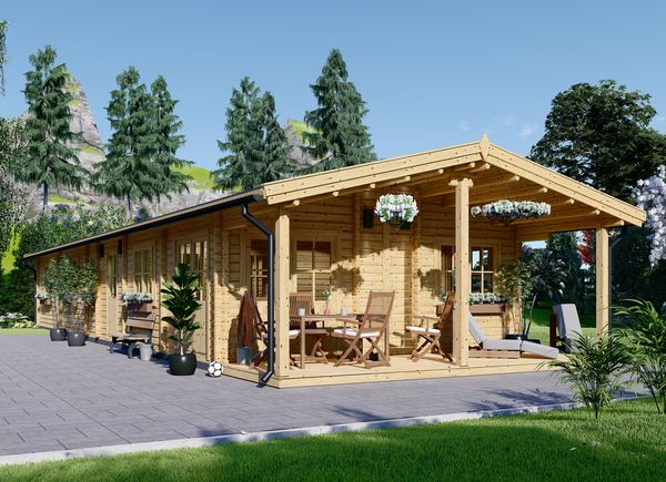 Casa in legno BOSTON (Coibentata, 44+44 mm), 6x19 m, 114 m² avp.ui.product_images.thumbnail 1