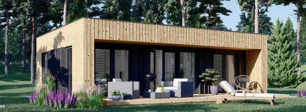 Casa in legno abitabile KAYA 1 (Coibentata PLUS, 44 mm + rivestimento), 48 m²