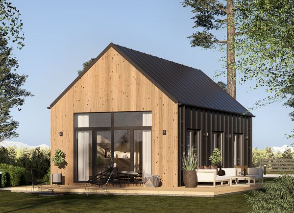 Casa prefabbricata abitabile MILANA PV (Coibentata PLUS, 44 mm + rivestimento), 41 m² avp.ui.product_images.thumbnail 1