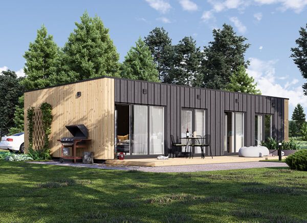 Casa in legno prefabbricata BELLA 2 (44 mm + rivestimento), 60 m² avp.ui.product_images.thumbnail 1