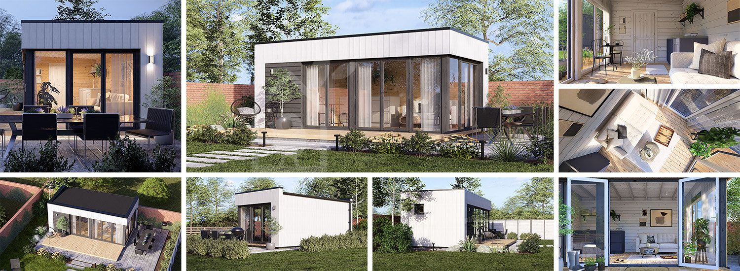Casetta in legno da giardino INES (Coibentata, 34 mm + rivestimento), 6x3 m, 18 m² visualization 1