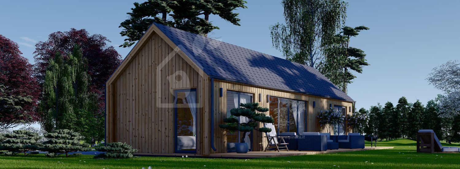 Casa in legno ADALINE (34 mm + rivestimento), 50 m² visualization 1