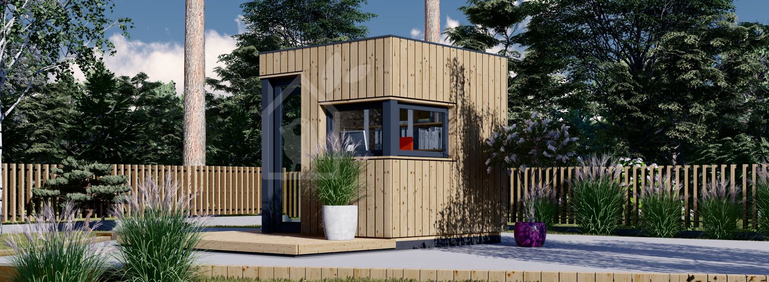 Ufficio in legno da giardino PREMIUM L (34 mm + rivestimento), 2x2 m, 4 m² visualization 1