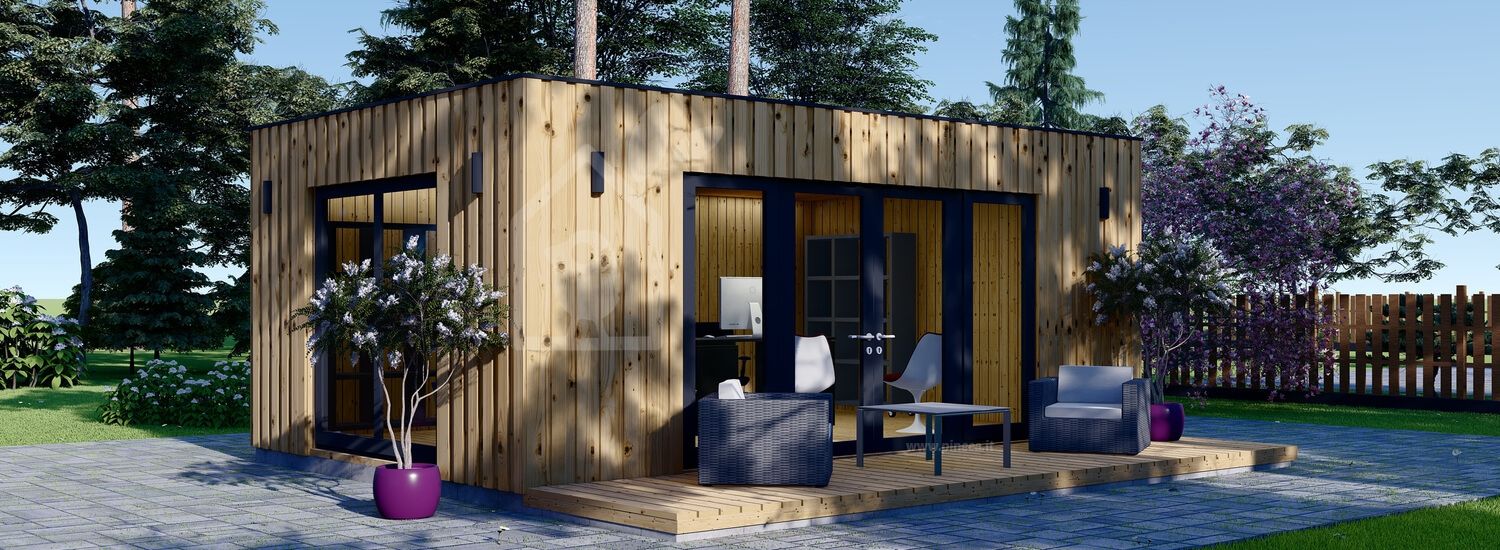 Ufficio in legno da giardino PREMIUM (Coibentata, pannelli SIP), 7x4 m, 28 m² visualization 1
