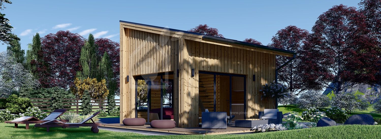 Casa in legno abitabile SOPHIA (Coibentata, 44 mm + rivestimento), 20 m² visualization 1