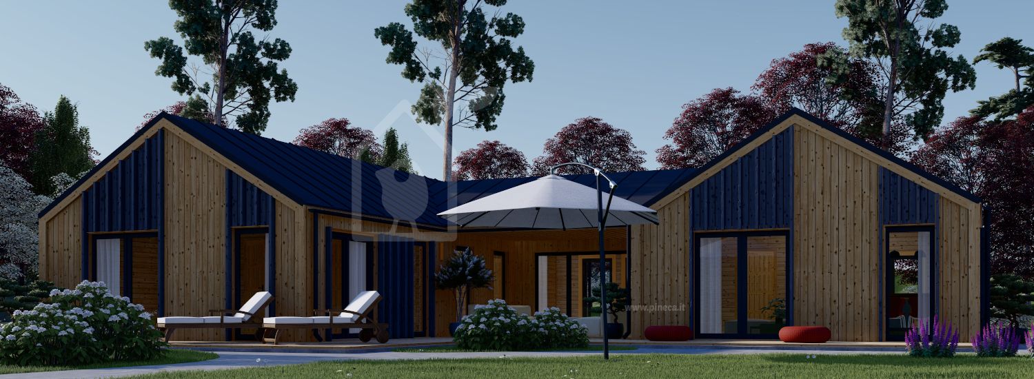 Casa in legno SCARLET S (44 mm + rivestimento), 139 m² visualization 1