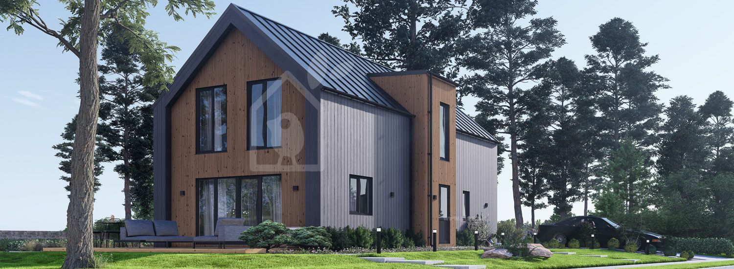 Casa prefabbricata abitabile INGRID PV (Coibentata PLUS, 44 mm + rivestimento), 137 m² visualization 1
