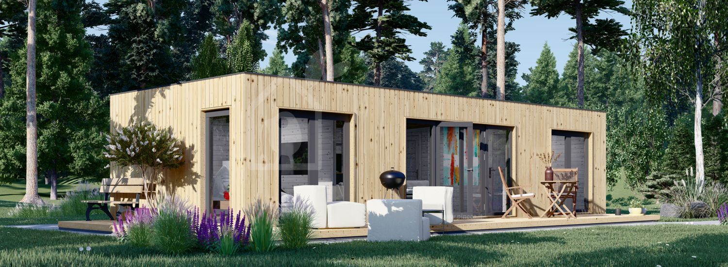 Casa in legno abitabile PREMIUM (Coibentata PLUS, 34 mm + rivestimento), 10.5x4.5 m, 47 m² visualization 1