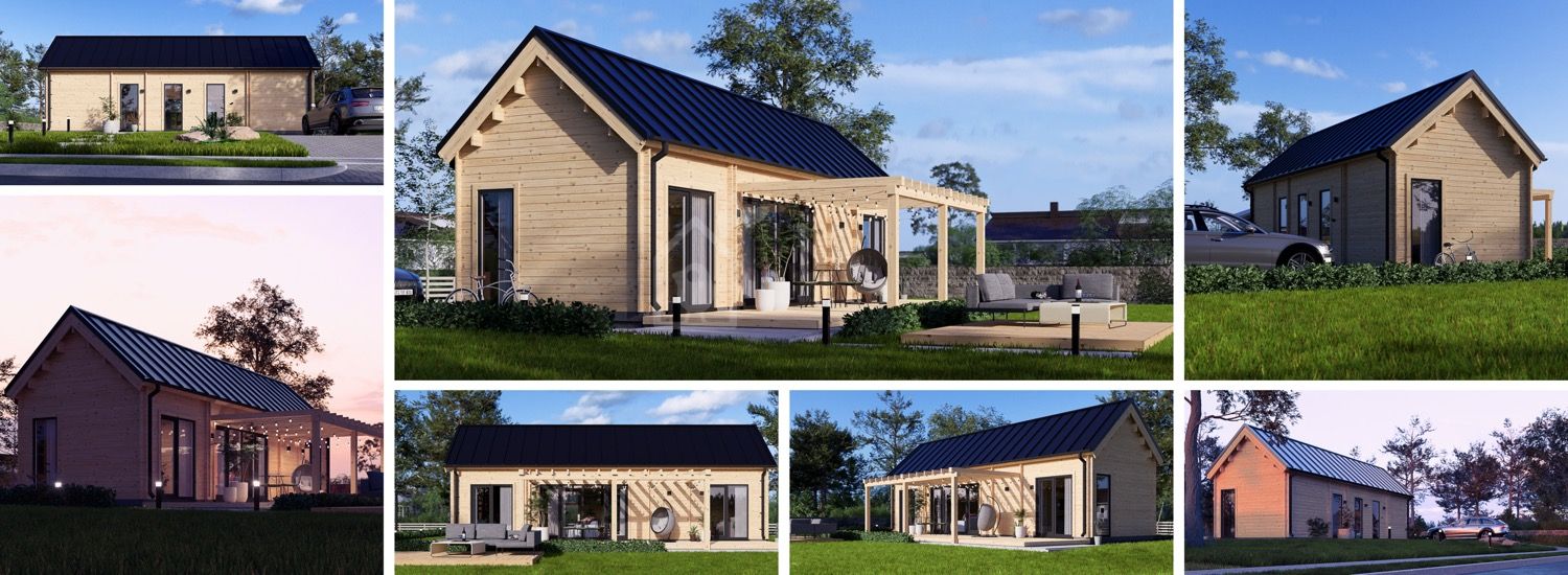 Casa in legno ADALINE S (44 mm), 45 m² visualization 1