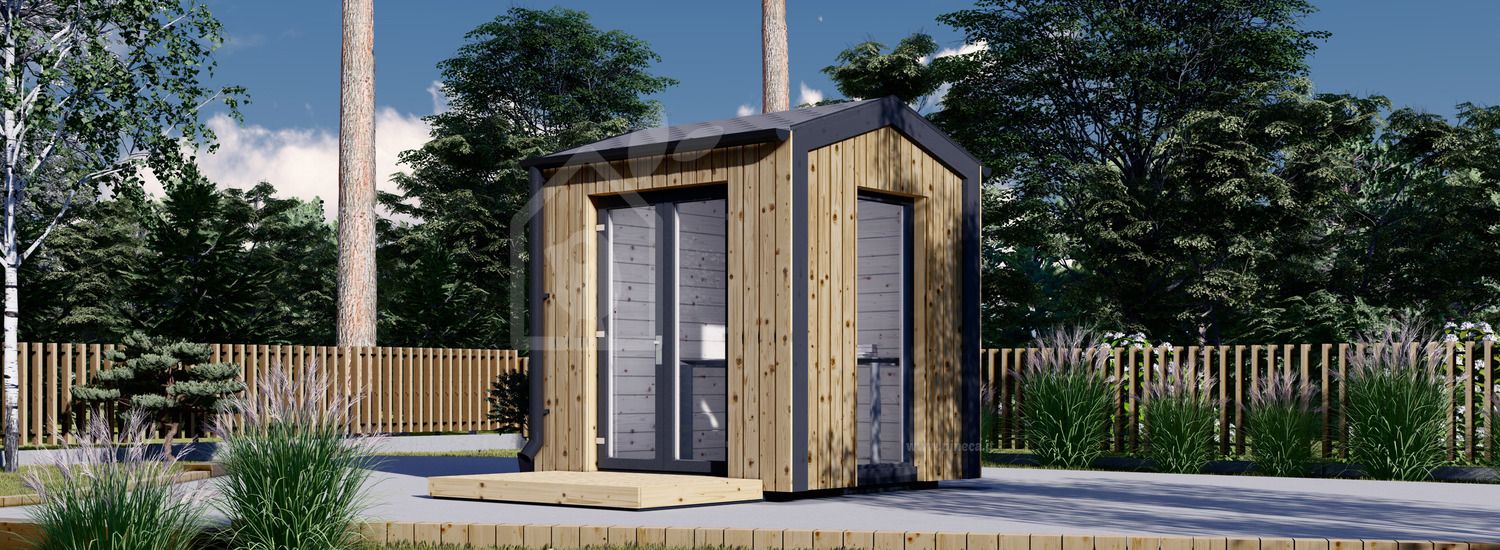 Ufficio in legno da giardino EMMY (34 mm + rivestimento), 2x2 m, 4 m² visualization 1