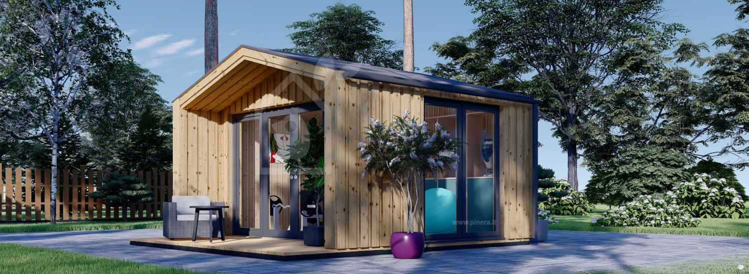 Casetta in legno da giardino PIA (Coibentata, struttura in legno), 4x3 m, 12 m² visualization 1