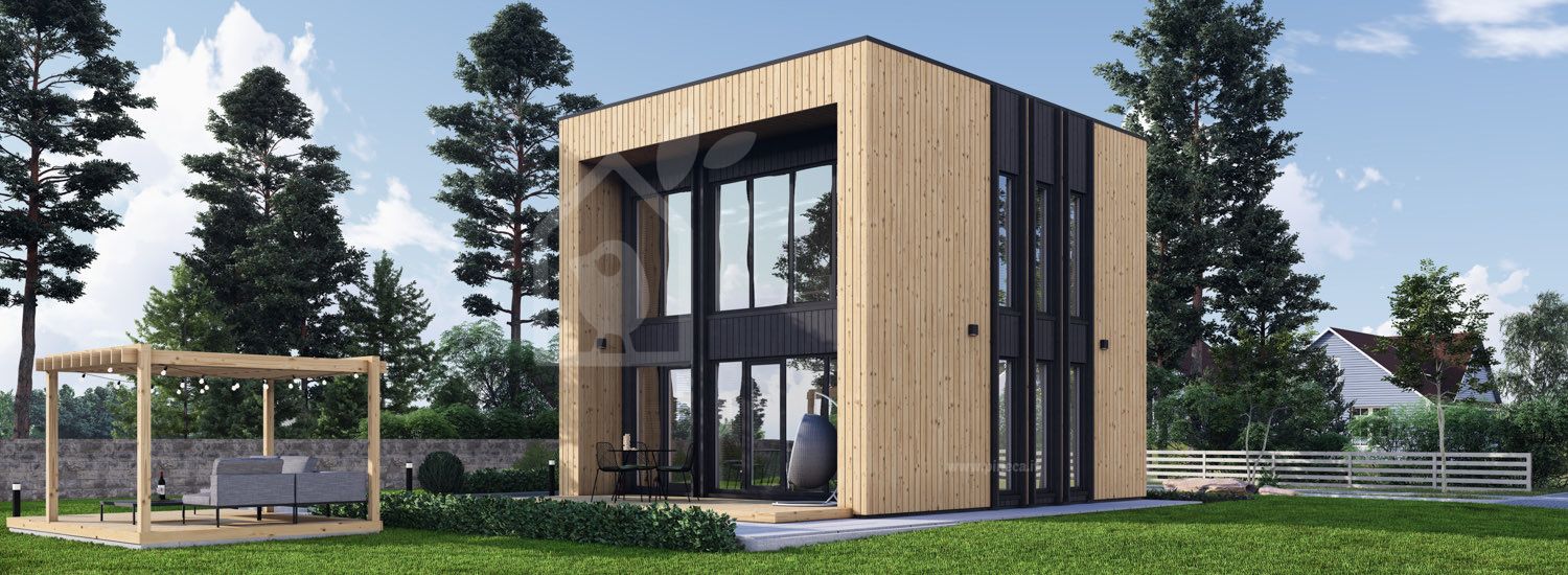 Casa in legno abitabile KAYA 4L RV (Coibentata PLUS, 44 mm + rivestimento), 50 m² visualization 1