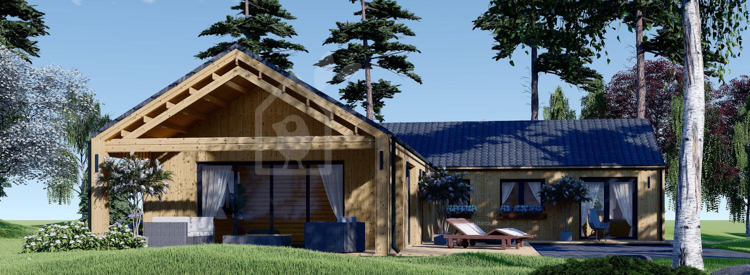 Casa in legno TESSA (44 mm + rivestimento), 150 m² visualization 1
