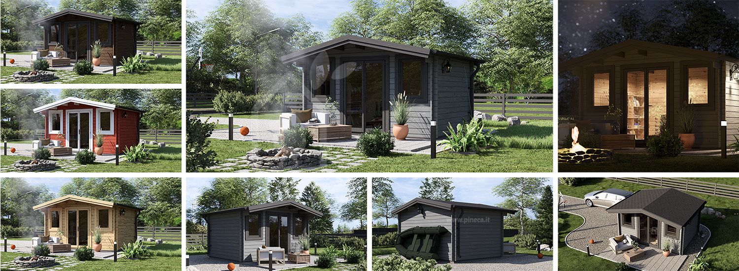 Casetta in legno da giardino OLYMP (44 mm), 4x3 m, 12 m² visualization 1