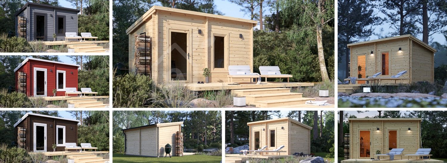 Sauna da esterno VIGOR (44 mm), 4.5x2.5 m, 4.9 m² visualization 1