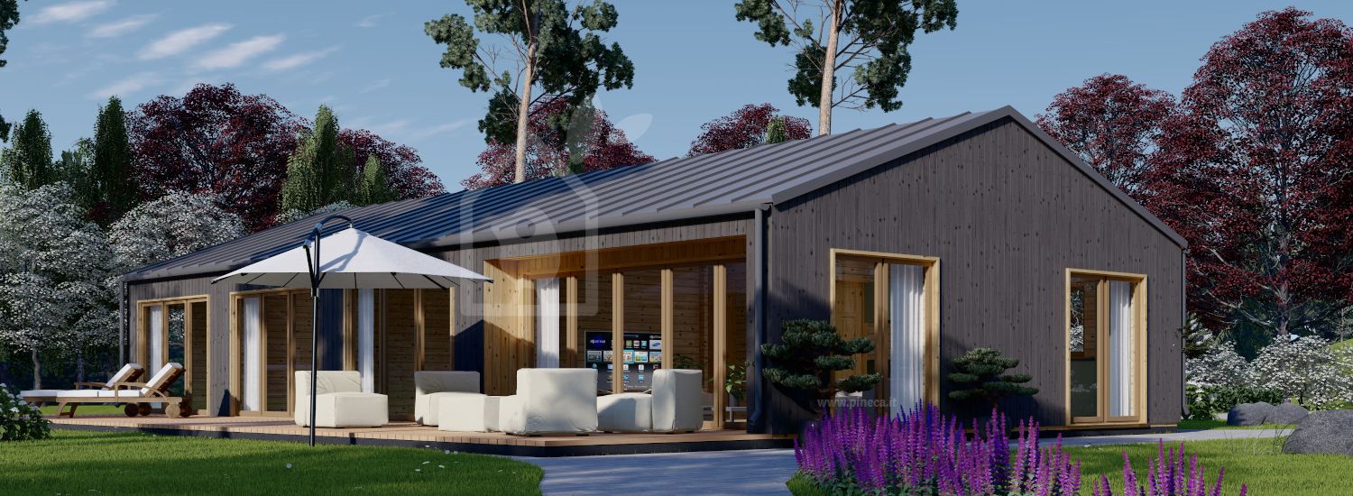 Casa in legno ELIZA (Coibentata, 44 mm + rivestimento), 115 m² visualization 1