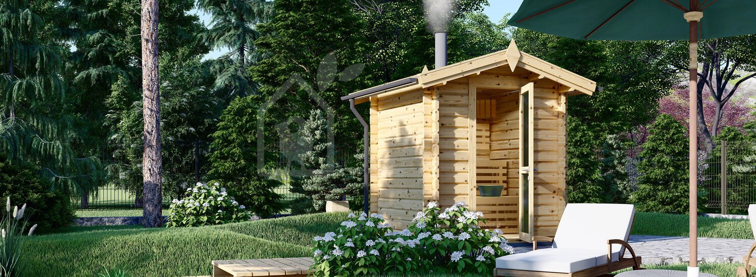 Sauna da esterno ELDA (44 mm), 2x2 m, 4 m² visualization 1
