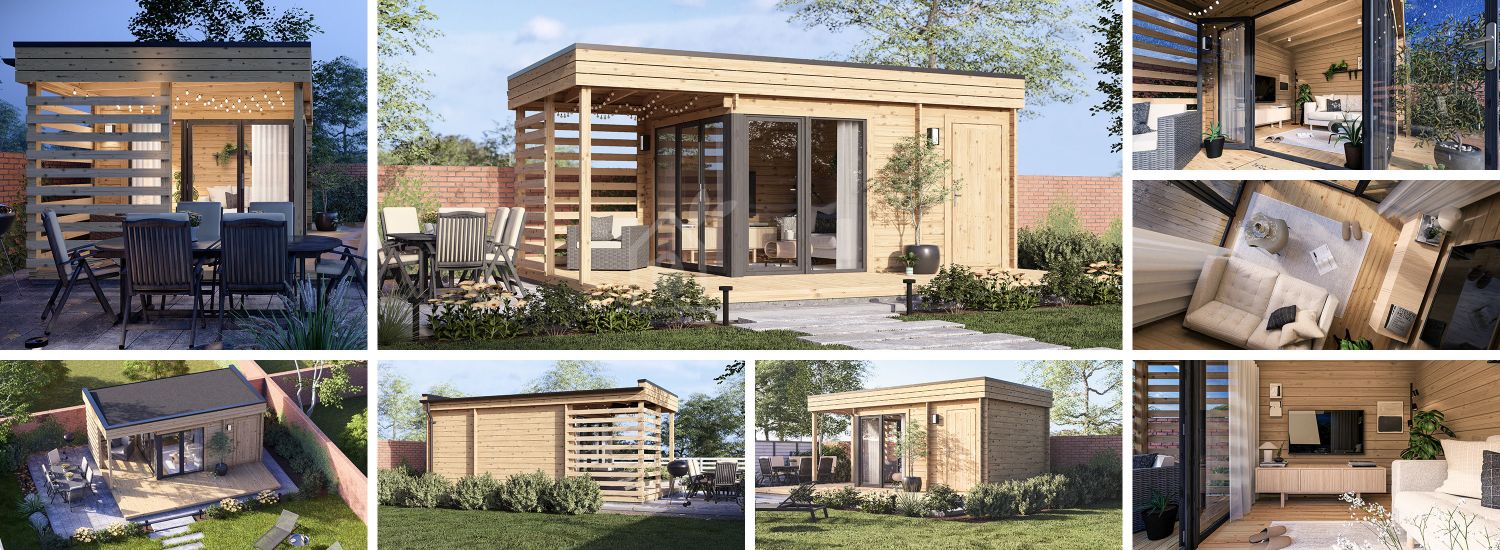 Casetta in legno da giardino IDA con ripostiglio attrezzi (34 mm), 6x3 m, 11 m² visualization 1