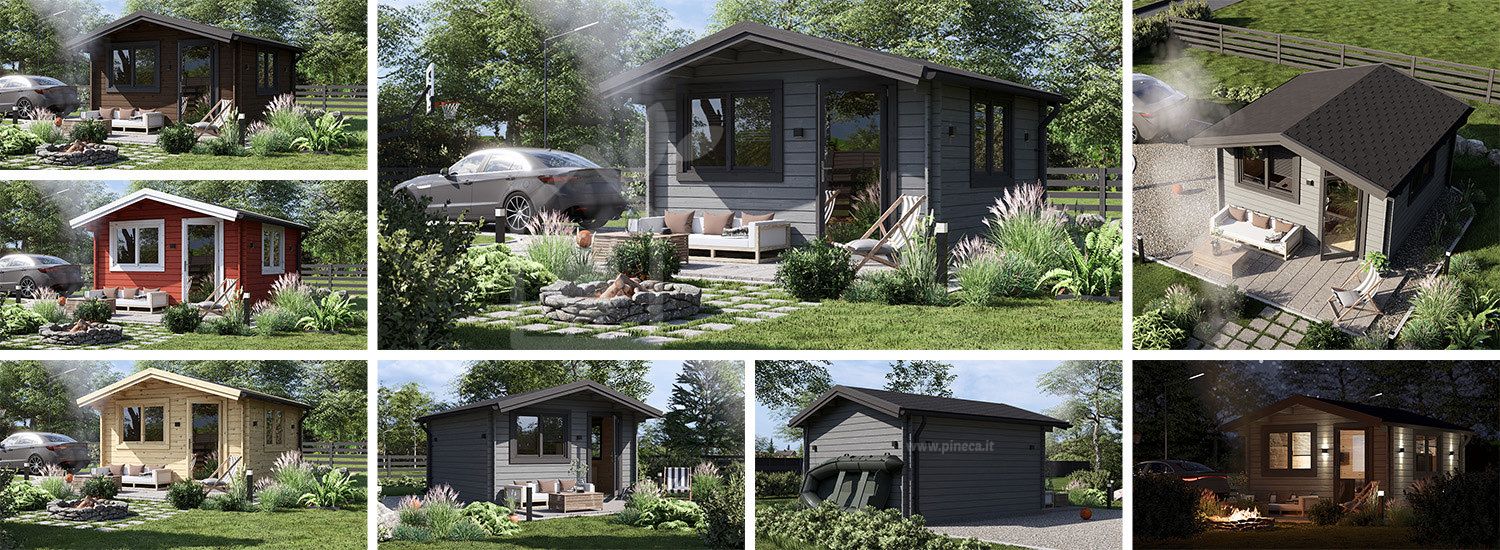 Casetta in legno da giardino DREUX (44 mm), 4x4 m, 16 m² visualization 1