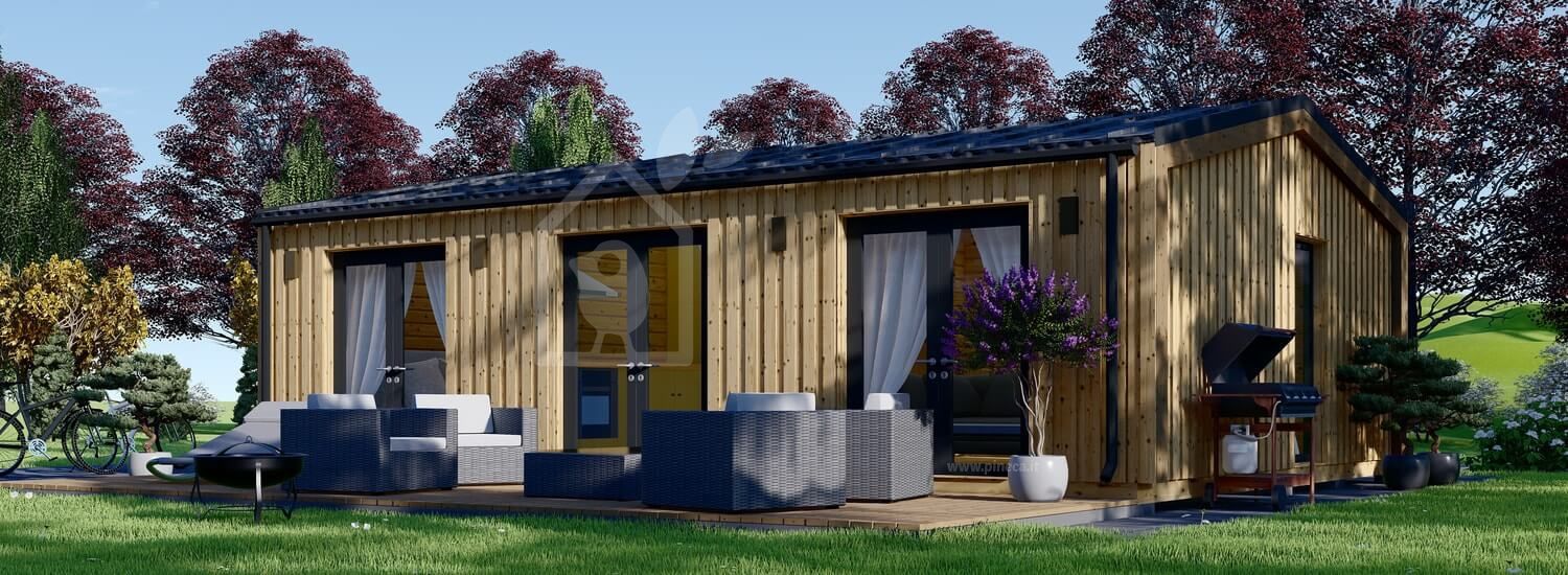Casa in legno abitabile ANGELA (Coibentata, 44 mm + rivestimento), 50 m² visualization 1