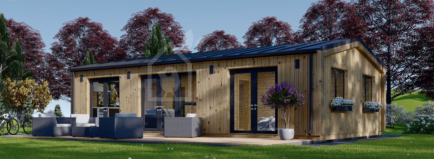 Casa in legno SELENE S (44 mm + rivestimento), 63 m² visualization 1