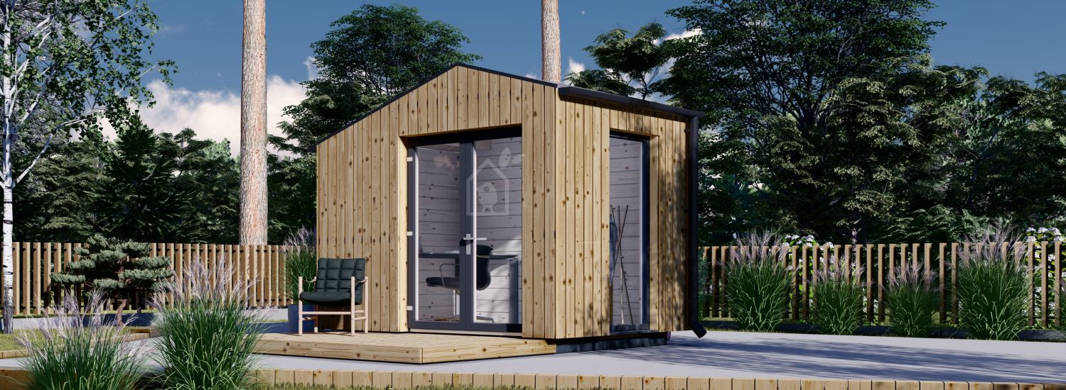 Ufficio in legno da giardino TONIA (Coibentata, 34 mm + rivestimento), 3x2 m, 6 m² visualization 1
