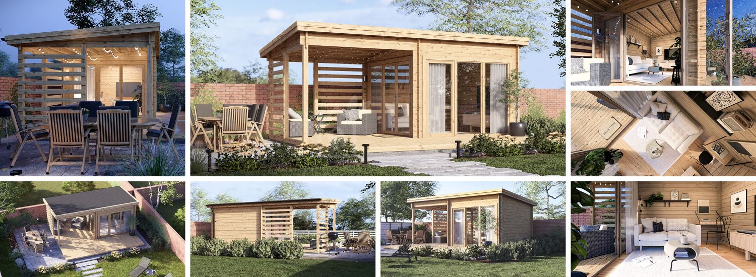 Casetta in legno da giardino EVA (34 mm), 6x3 m, 8 m² visualization 1