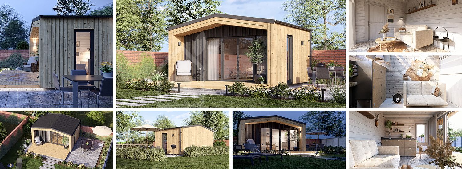 Casetta in legno da giardino PIA PLUS (34 mm + rivestimento), 5x3 m, 12 m² visualization 1