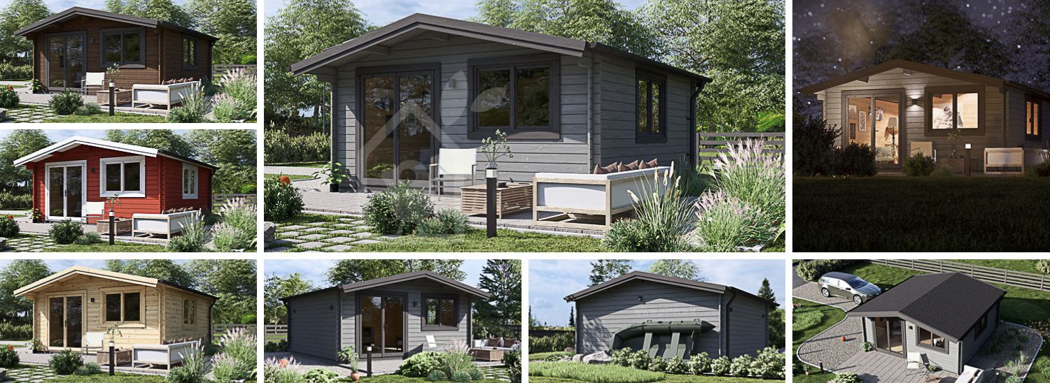 Casetta in legno da giardino WISSOUS (44 mm), 5x5 m, 25 m² visualization 1