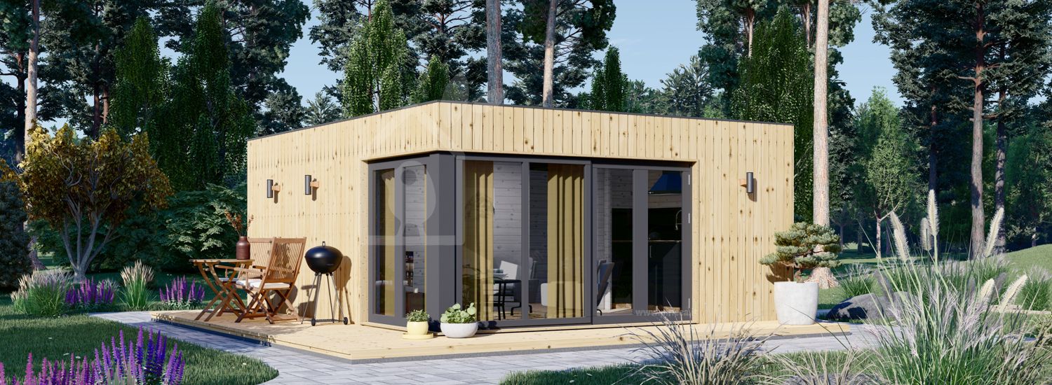 Casa in legno PREMIUM (34 mm + rivestimento), 6x5 m, 30 m² visualization 1