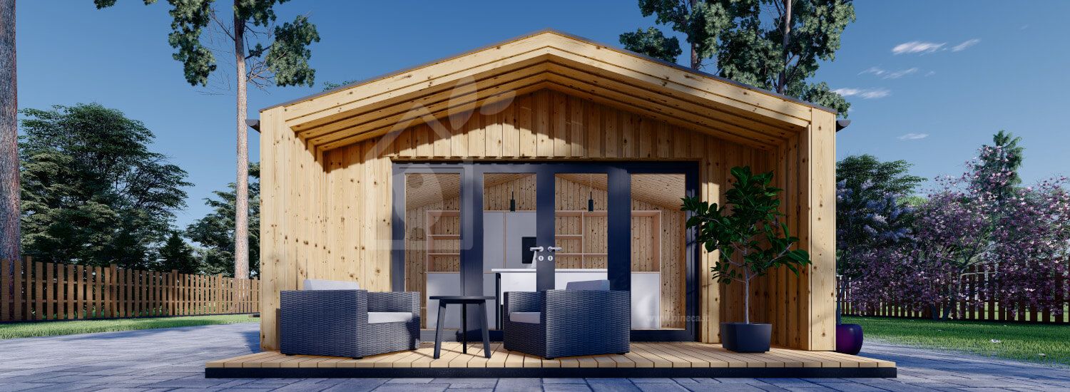 Casetta in legno da giardino PIA (Coibentata, struttura in legno), 5x5 m, 25 m² visualization 1