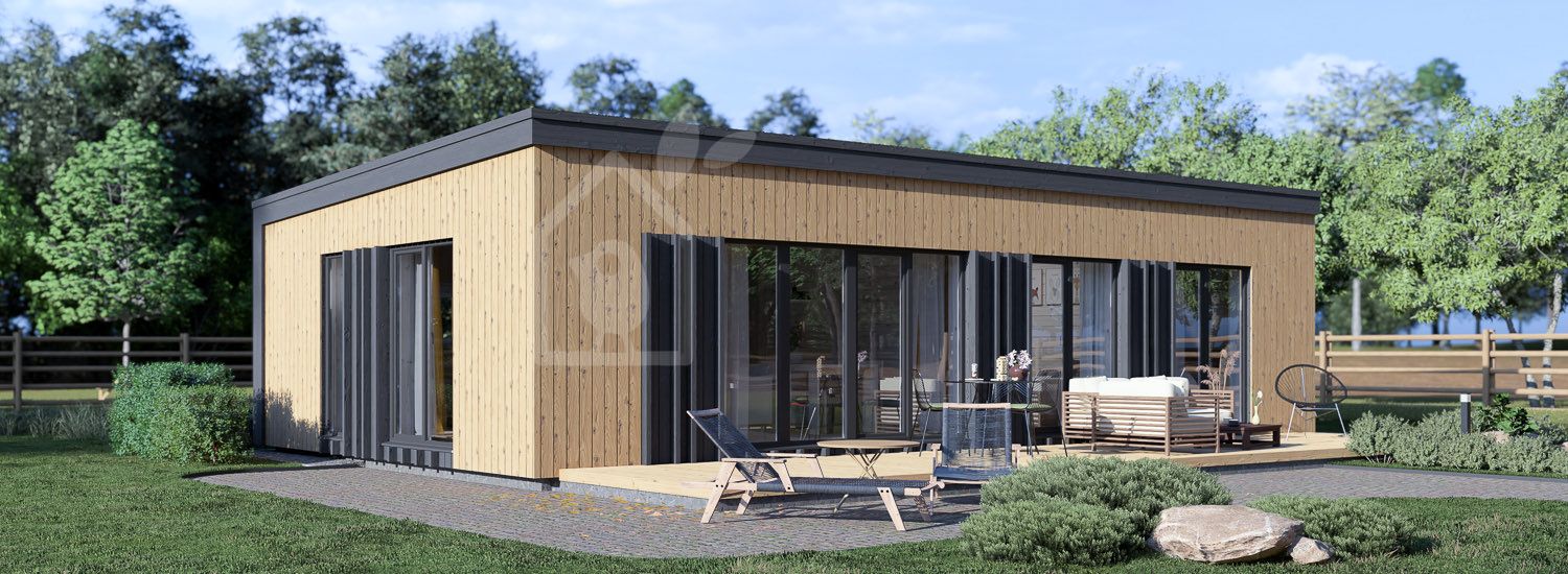 Casa in legno abitabile CARLA RV (Coibentata PLUS, 44 mm + rivestimento), 66 m² visualization 1
